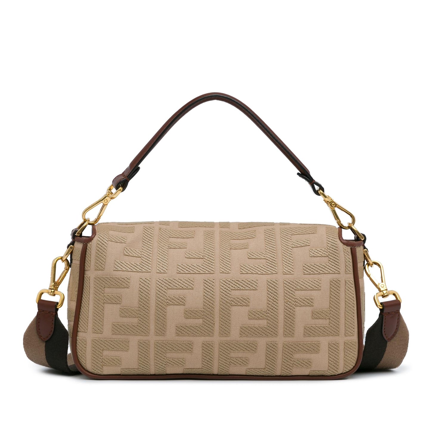 Fendi Baguette Canvas Red Shoulder Bag Canvas