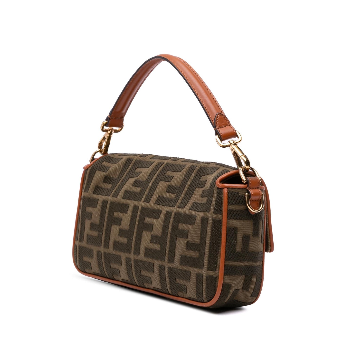 Fendi Baguette Canvas Red Shoulder Bag Style 14