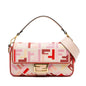 Fendi Baguette Canvas Red Shoulder Bag Style 16