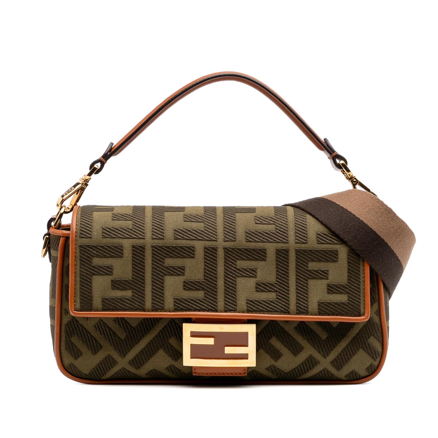 Fendi Baguette Canvas Red Shoulder Bag Style 20