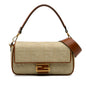 Fendi Baguette Canvas Red Shoulder Bag Style 26