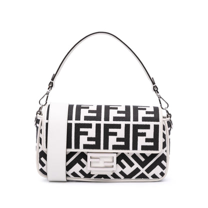 Fendi Baguette Canvas Red Shoulder Bag Style 39