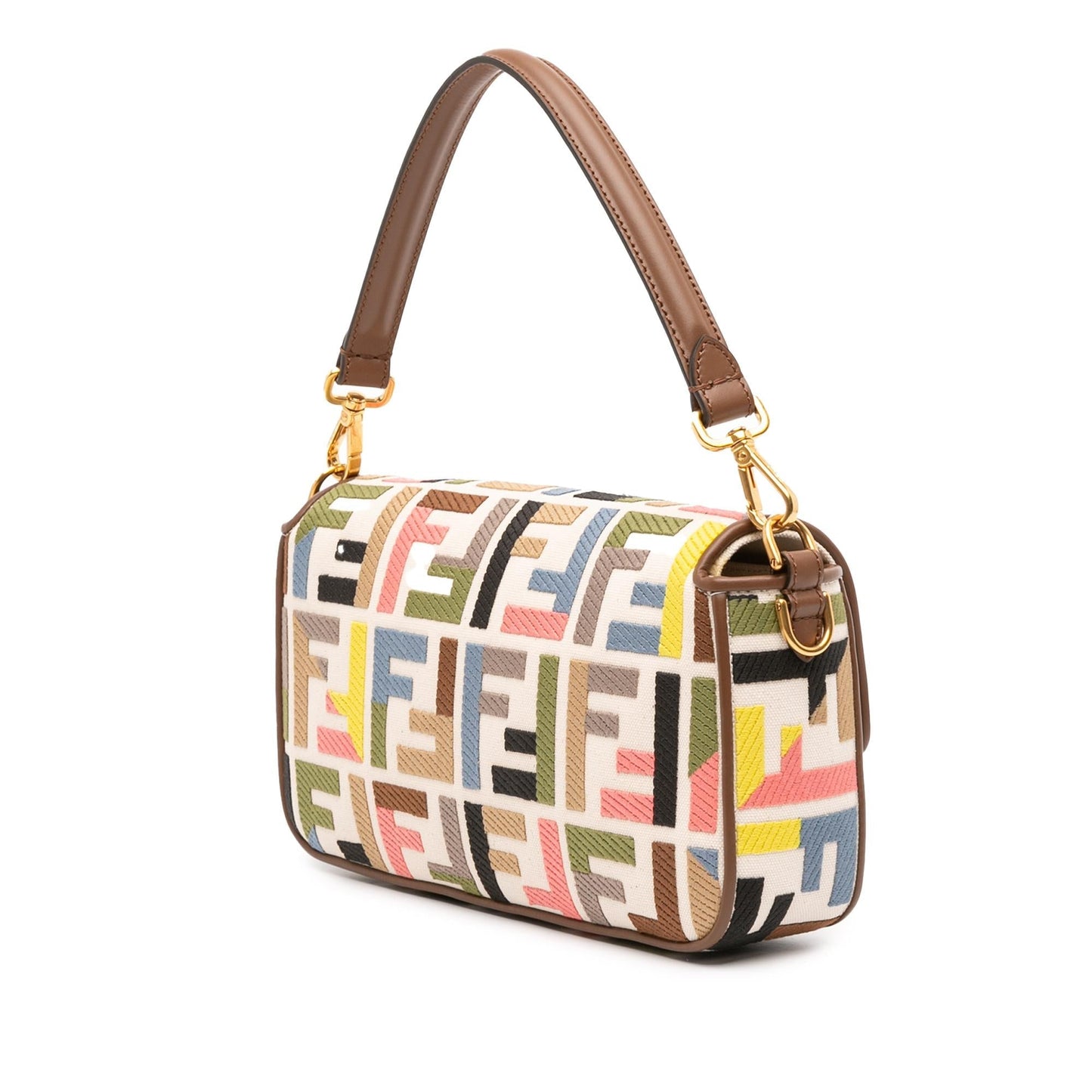 Fendi Baguette Canvas Red Shoulder Bag Style 43