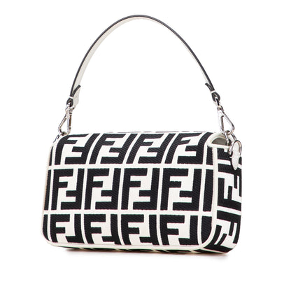 Fendi Baguette Canvas Red Shoulder Bag Style 45