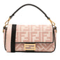 Fendi Baguette Canvas Red Shoulder Bag Style 46