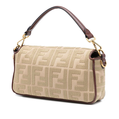 Fendi Baguette Canvas Red Shoulder Bag Style 48