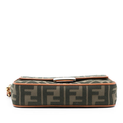 Fendi Baguette Canvas Red Shoulder Bag Style 52