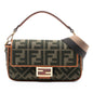 Fendi Baguette Canvas Red Shoulder Bag Style 52