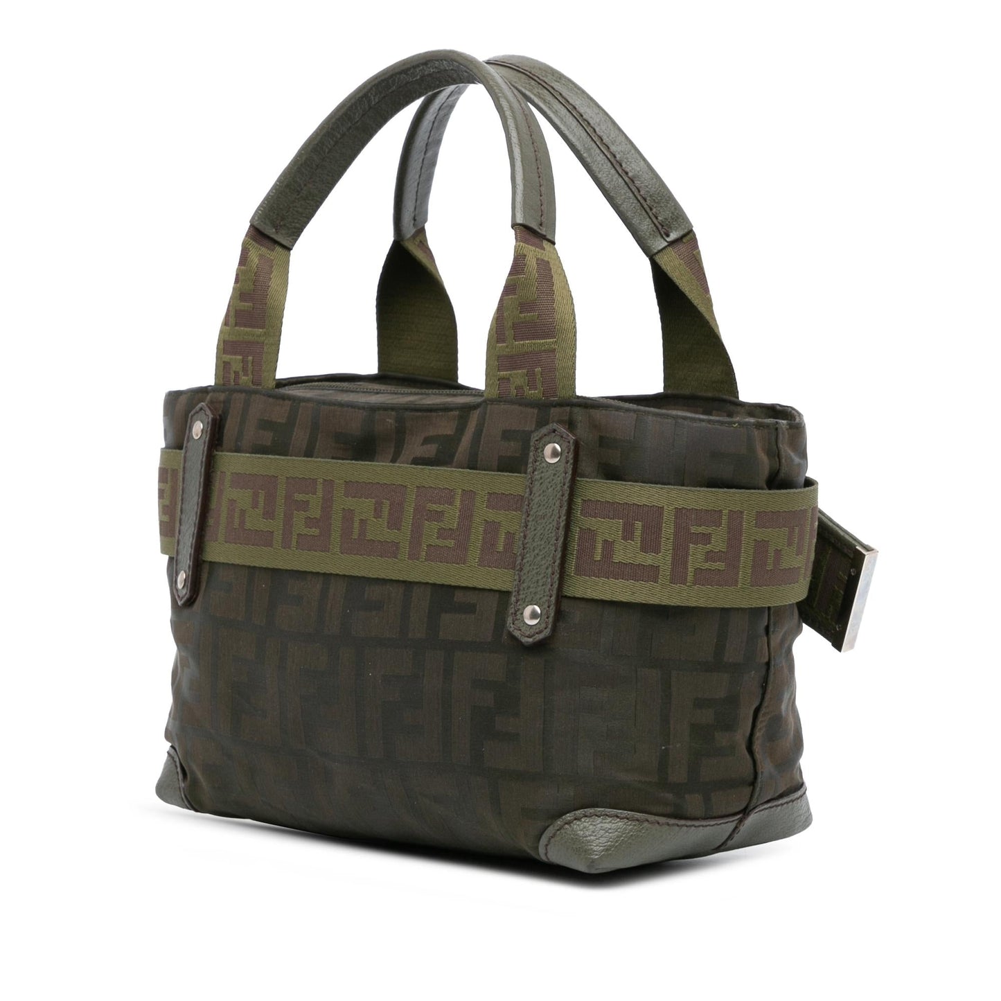 Fendi Baguette Canvas Red Shoulder Bag Style 28