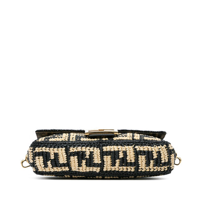 Fendi Zucca Raffia Baguette Satchel (SHG-nNJ0YF)