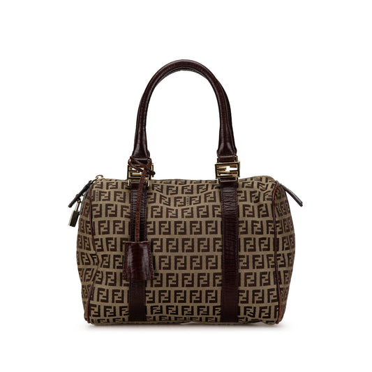 Fendi Zucchino Canvas Boston Bag (SHG-EwXUKb)