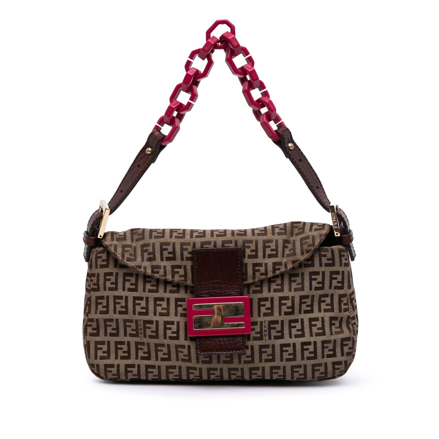 Fendi Zucchino Red Shoulder Bag Style 23