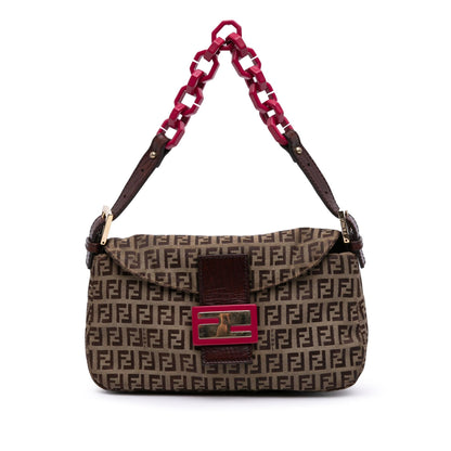 Fendi Zucchino Red Shoulder Bag Style 23