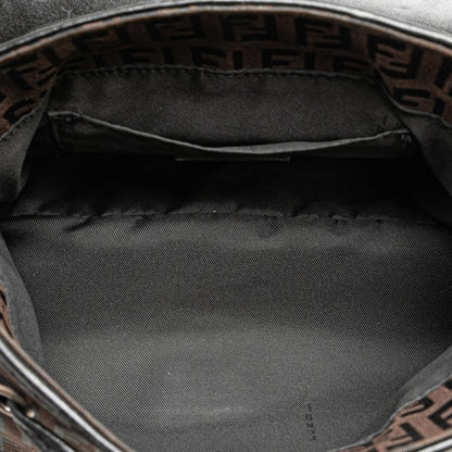 Fendi Zucchino Canvas Flap Shoulder Bag (SHG-lKn300)
