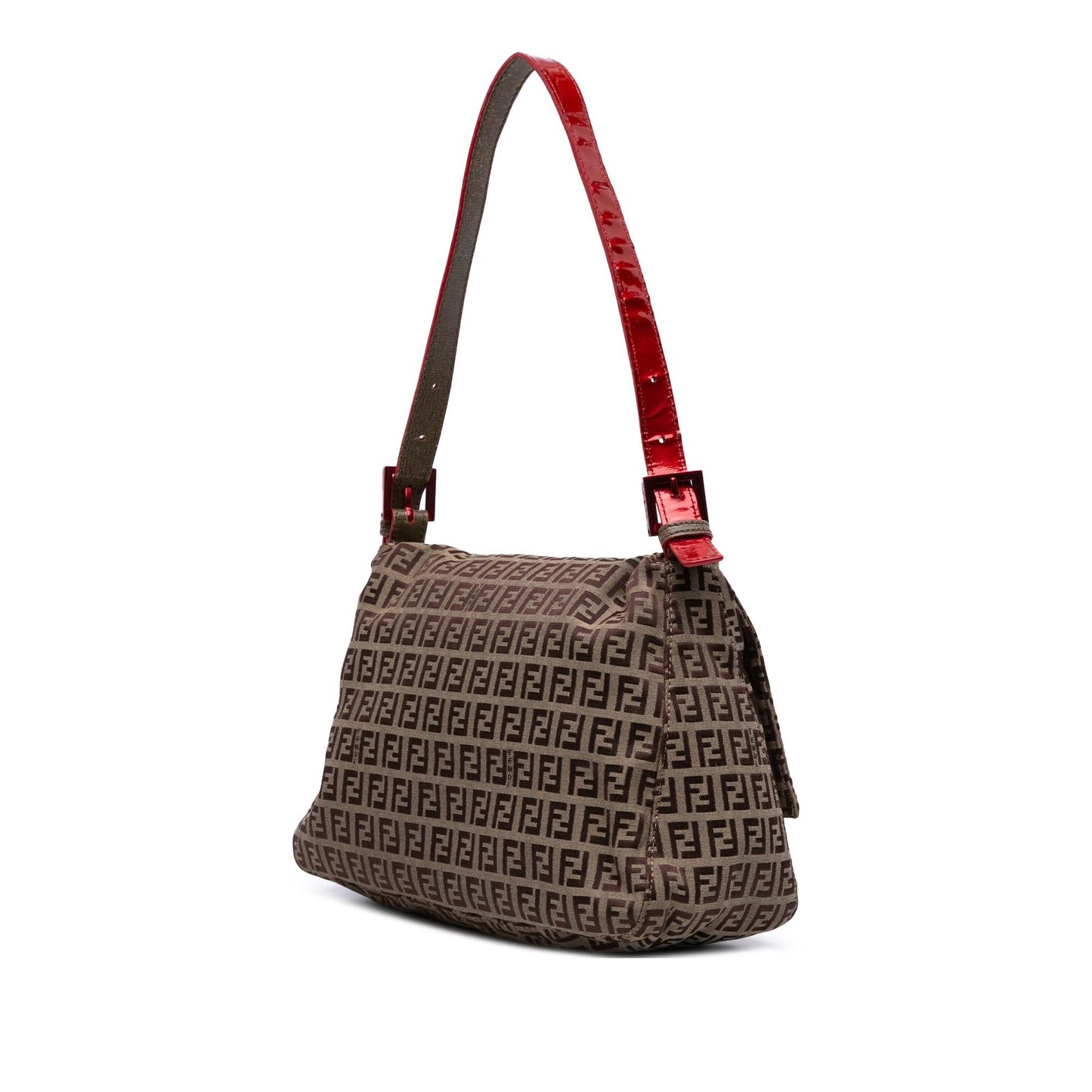 Fendi Zucchino Red Shoulder Bag Style 25
