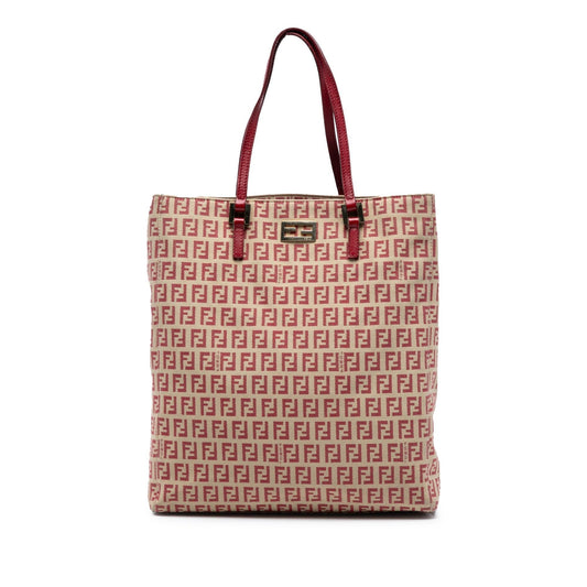 Fendi Tote Zucchino Red Tote Bag Style 70