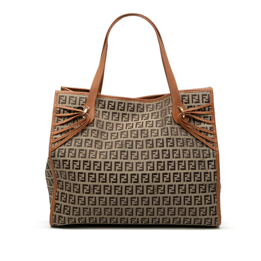 Fendi Tote Zucchino Red Tote Bag Style 76
