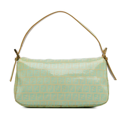 Fendi Zucchino Crystal Double Flap Shoulder Bag (SHG-mrDrwo)