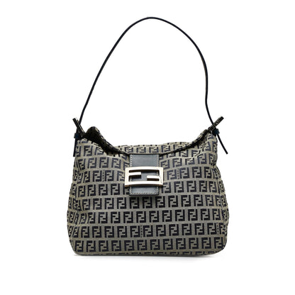 Fendi Zucchino Double Flap Shoulder Bag