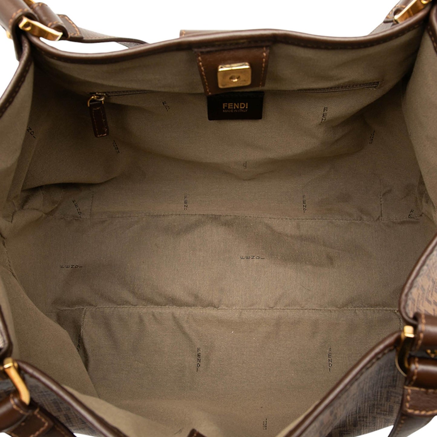Fendi Luxury Canvas Red Shoulder Bag Style 35
