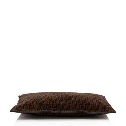 Fendi Zucchino Suede Large Flat Pouch (SHF-79WgbJ)