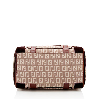 Fendi Zucchino Velvet Small Boston Satchel (SHF-18601)