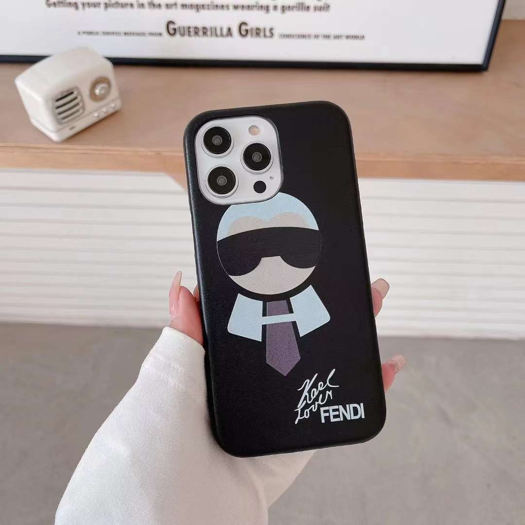 Fendi iPhone Case Karlito Design for 11 12 13 14 Pro Max