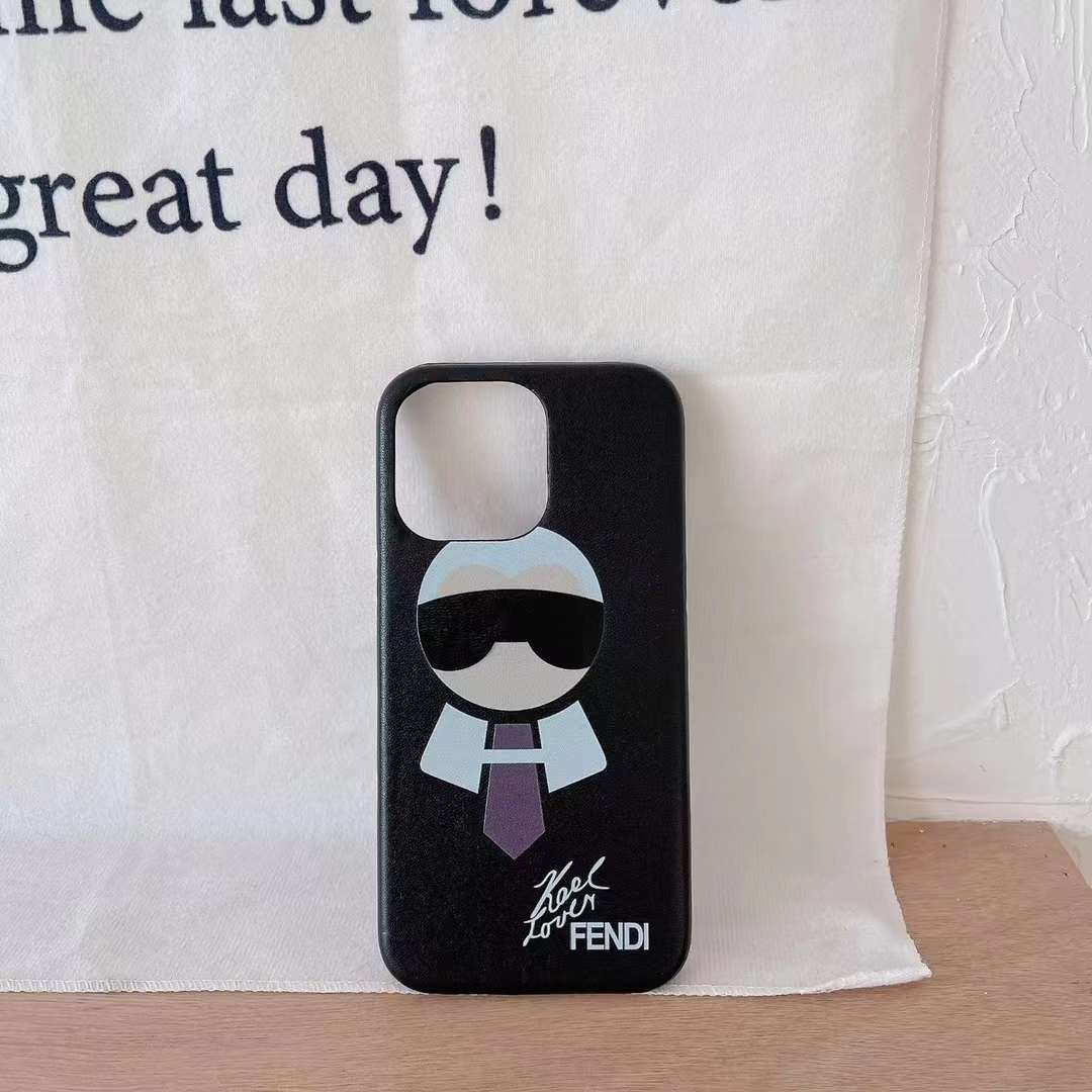 Fendi iPhone Case Karlito Design for 11 12 13 14 Pro Max