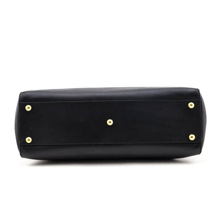 Fendi Black Nappa Medium Peekaboo Iconic Satchel