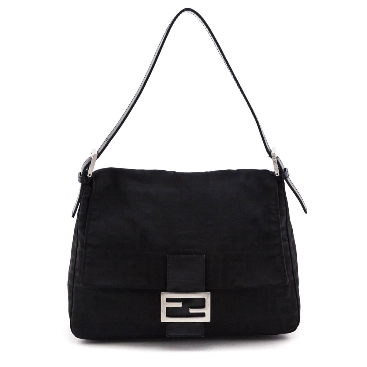 Fendi Black Zucca Mama Baguette