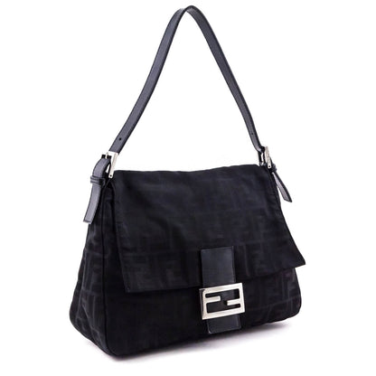 Fendi Black Zucca Mama Baguette