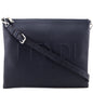 Fendi Dark Blue Vitello Cher Logo Embossed After Messenger Bag