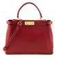 Fendi Red Nappa Medium Peekaboo Bag