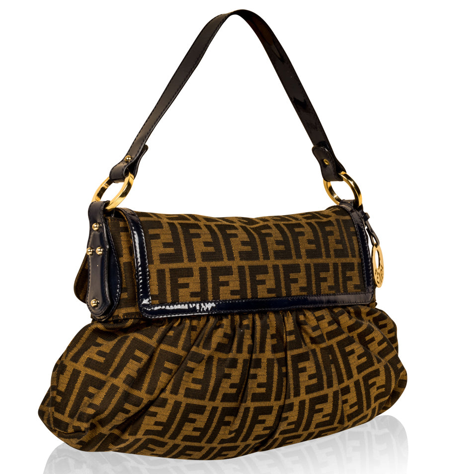 Fendi Luxury Canvas Red Shoulder Bag Style 59