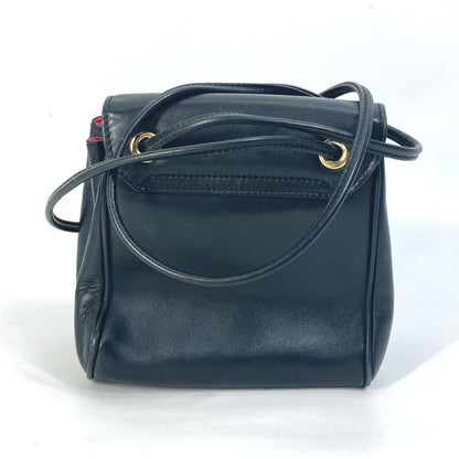 Dior Shoulder Bag leather black pochette bag purse Women