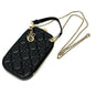 Christian Dior Shoulder Bag S0842ONMJ leather black Canage Phone case Women
