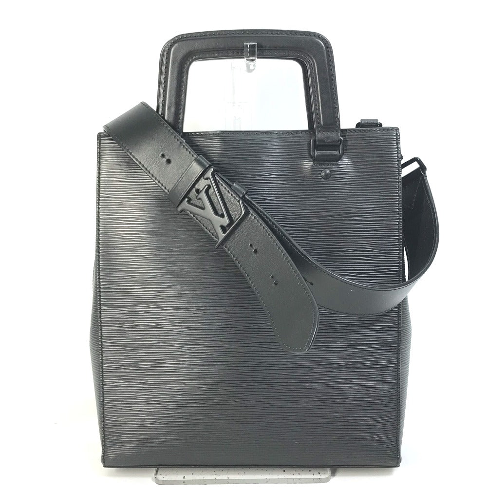 LOUIS VUITTON Handbag M58497 Epi Leather black Epi Crossbody Sac Plat fold Women Used