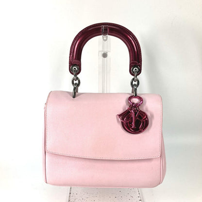 Dior Handbag Leather / enamel Metallic pink Beadior Women