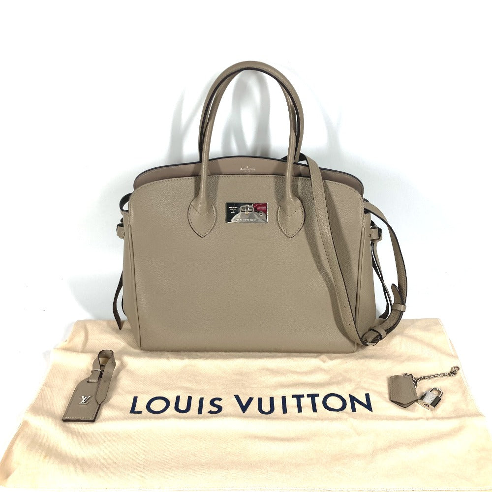 LOUIS VUITTON Tote Bag M51685 Taurillon Clemence Leather Tourterelle (Grey) 2WAY Crossbody Mira MM Women Used
