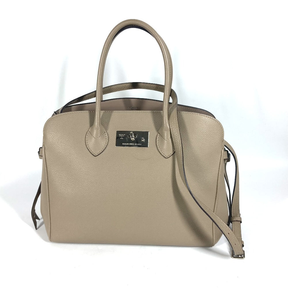 LOUIS VUITTON Tote Bag M51685 Taurillon Clemence Leather Tourterelle (Grey) 2WAY Crossbody Mira MM Women Used