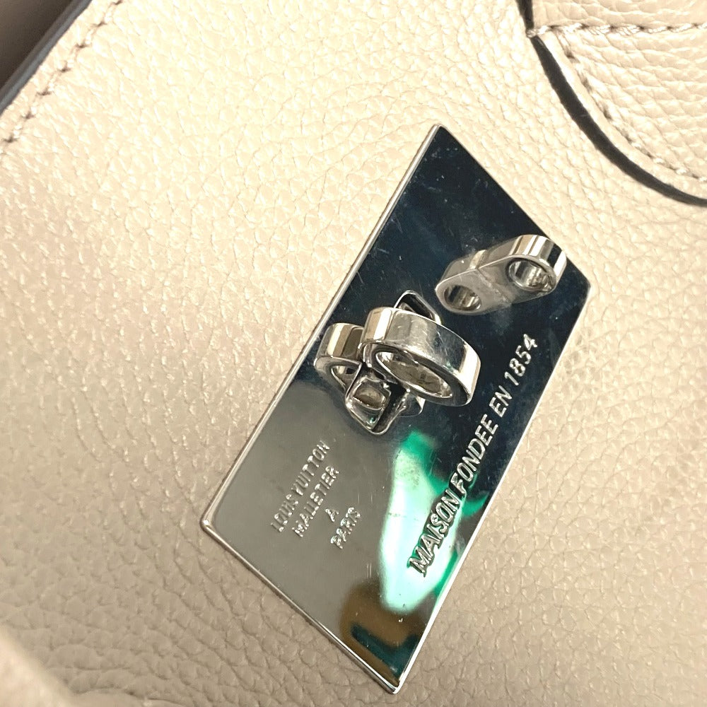 LOUIS VUITTON Tote Bag M51685 Taurillon Clemence Leather Tourterelle (Grey) 2WAY Crossbody Mira MM Women Used