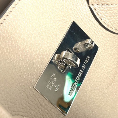 LOUIS VUITTON Tote Bag M51685 Taurillon Clemence Leather Tourterelle (Grey) 2WAY Crossbody Mira MM Women Used