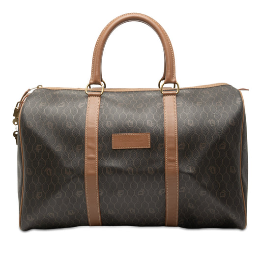 Black Dior Honeycomb Coated Canvas Travel Bag