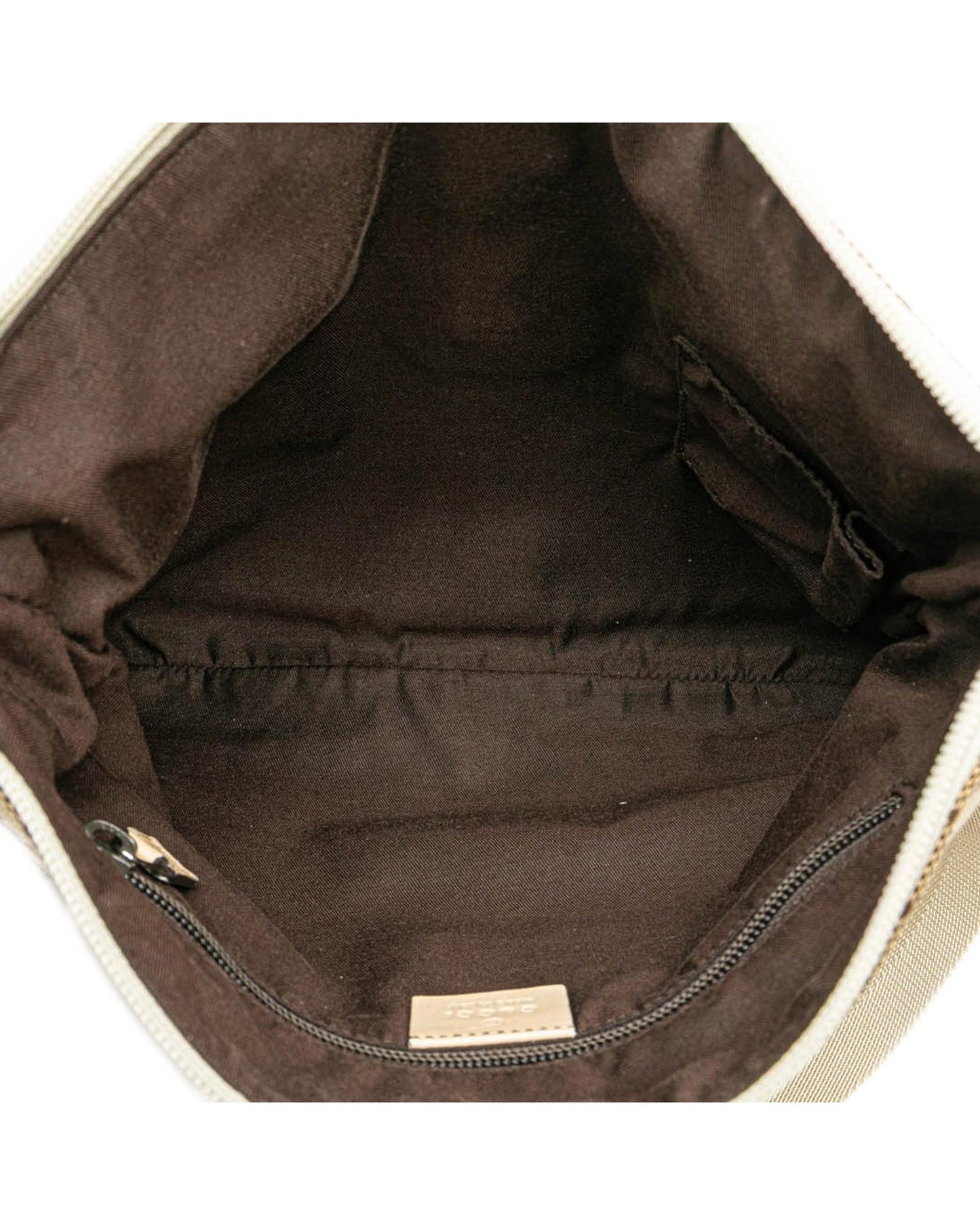 GG Canvas Crossbody Bag with Perforated Leather Trim and Adjustable Strap