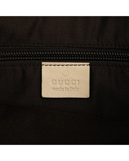 GG Canvas Crossbody Bag with Perforated Leather Trim and Adjustable Strap
