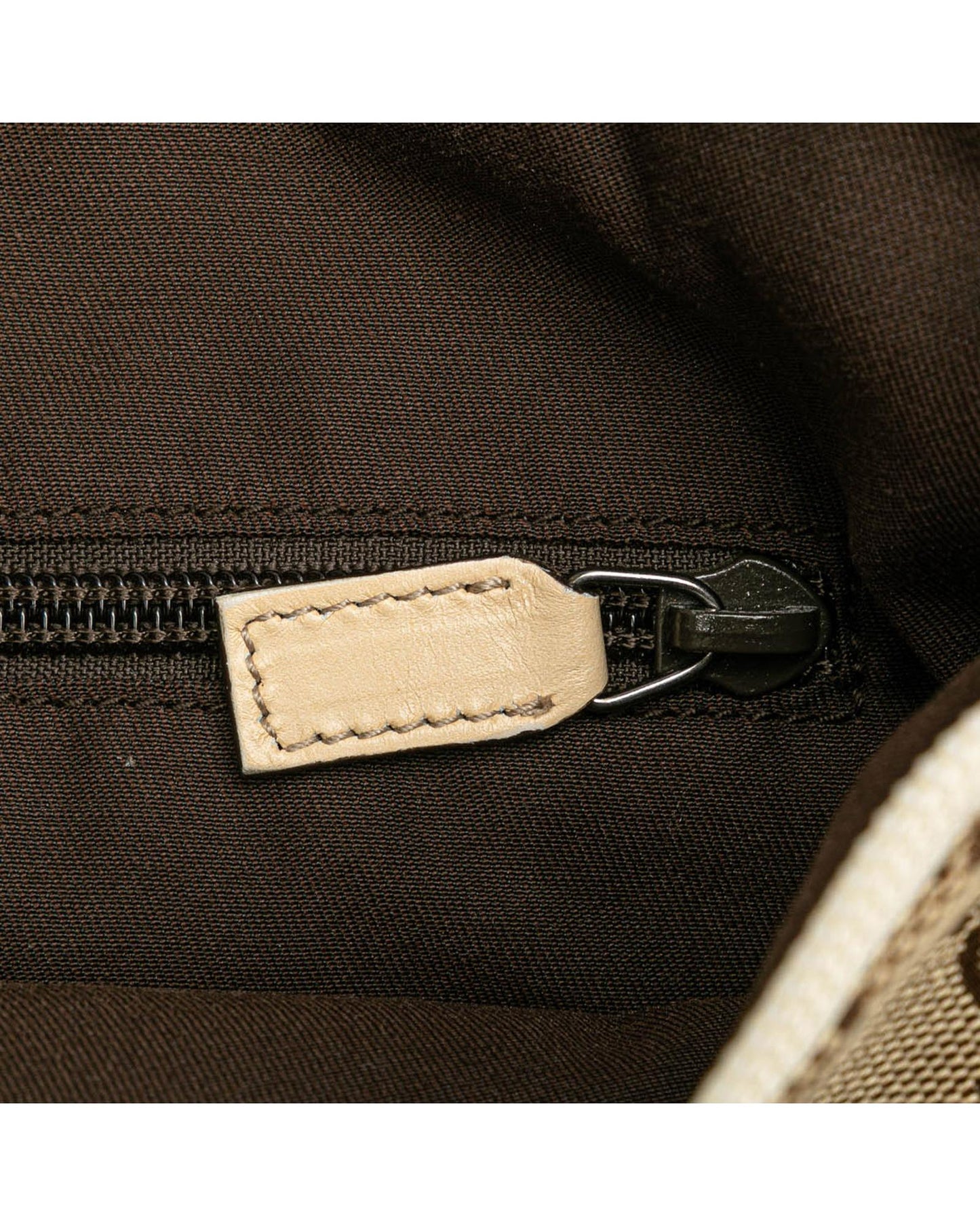 GG Canvas Crossbody Bag with Perforated Leather Trim and Adjustable Strap