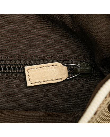 GG Canvas Crossbody Bag with Perforated Leather Trim and Adjustable Strap