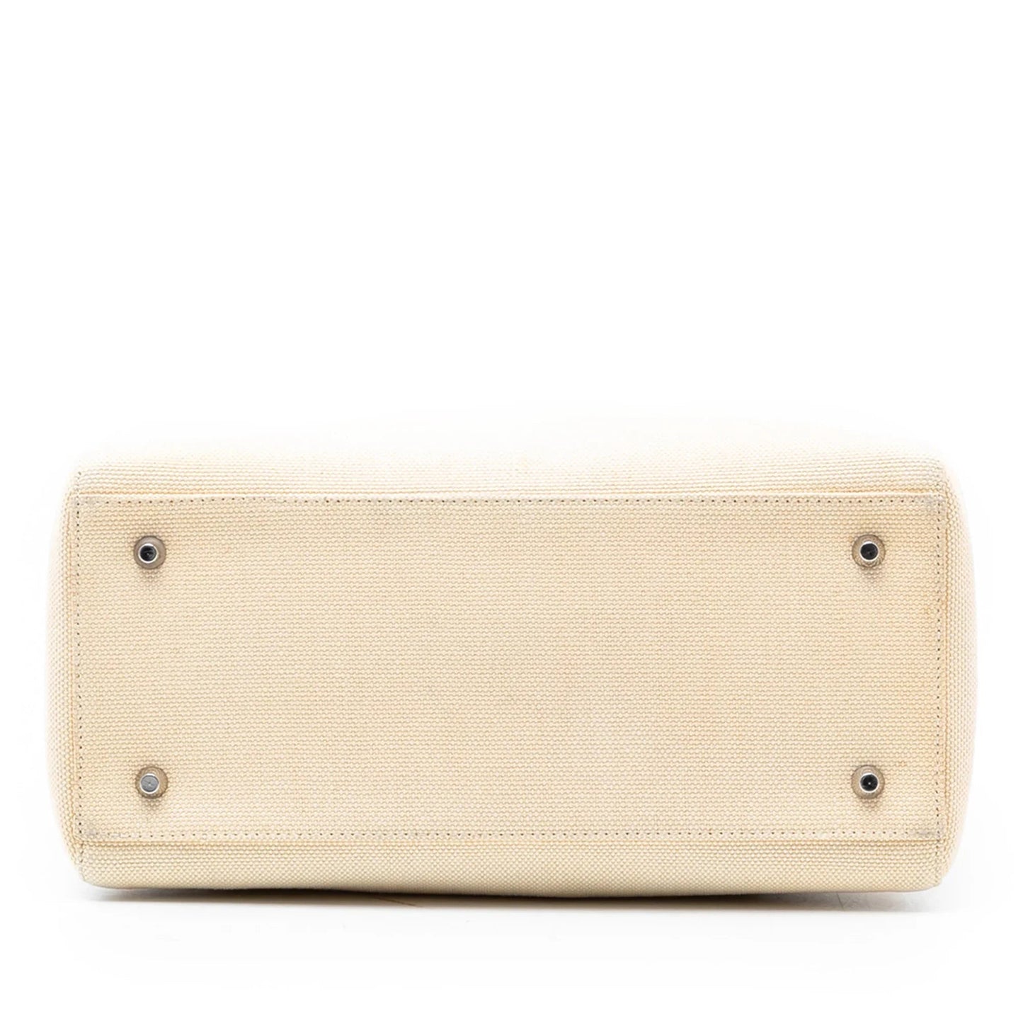 White Dior Medium Canvas Lady Dior Satchel