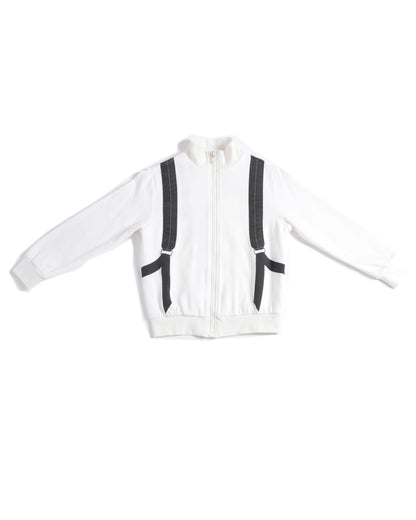 Fendi Kids Zipper Jacket In White Boys