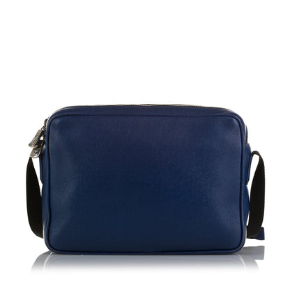 Blue Louis Vuitton Taiga Outdoor Messenger PM Crossbody Bag